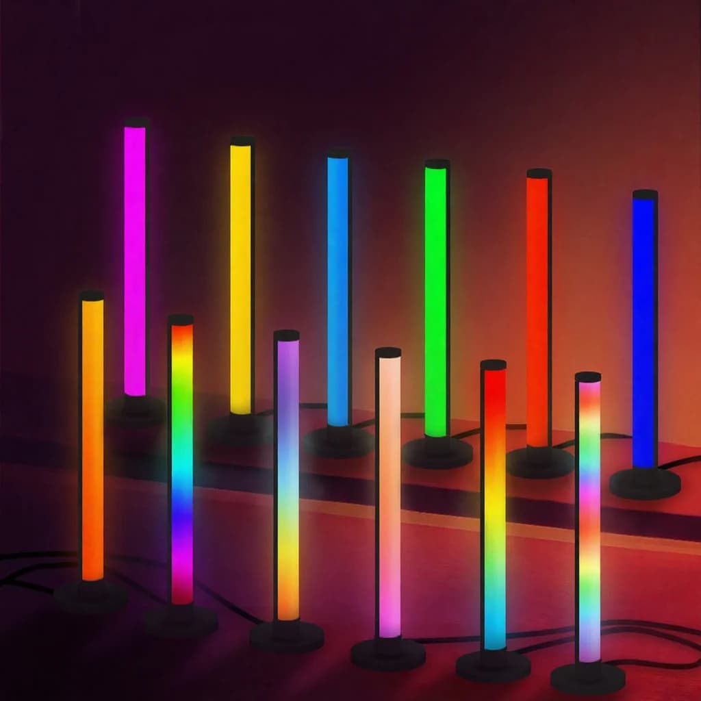 RGB LED namizna svetilka, odzivna na zvok, z upravljanjem prek aplikacije