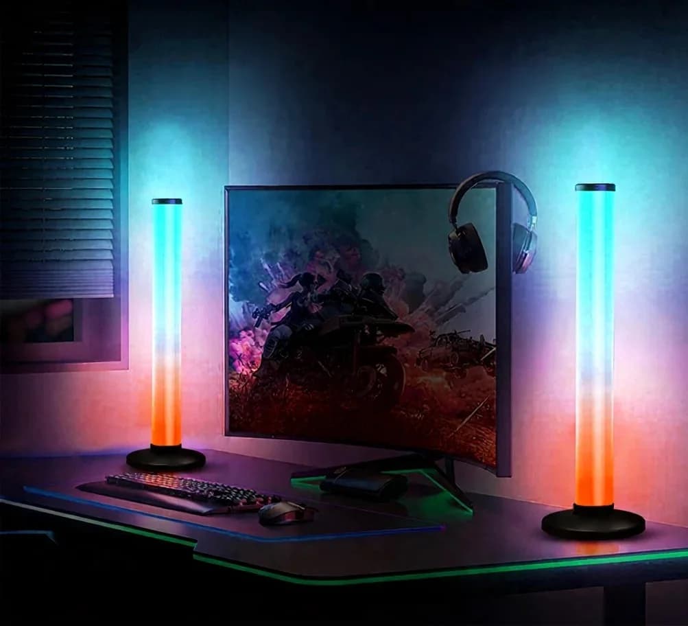 Namizna svetilka RGB 360 stopinj z odzivom na zvok, upravljanjem prek aplikacije in daljinskim upravljalnikom