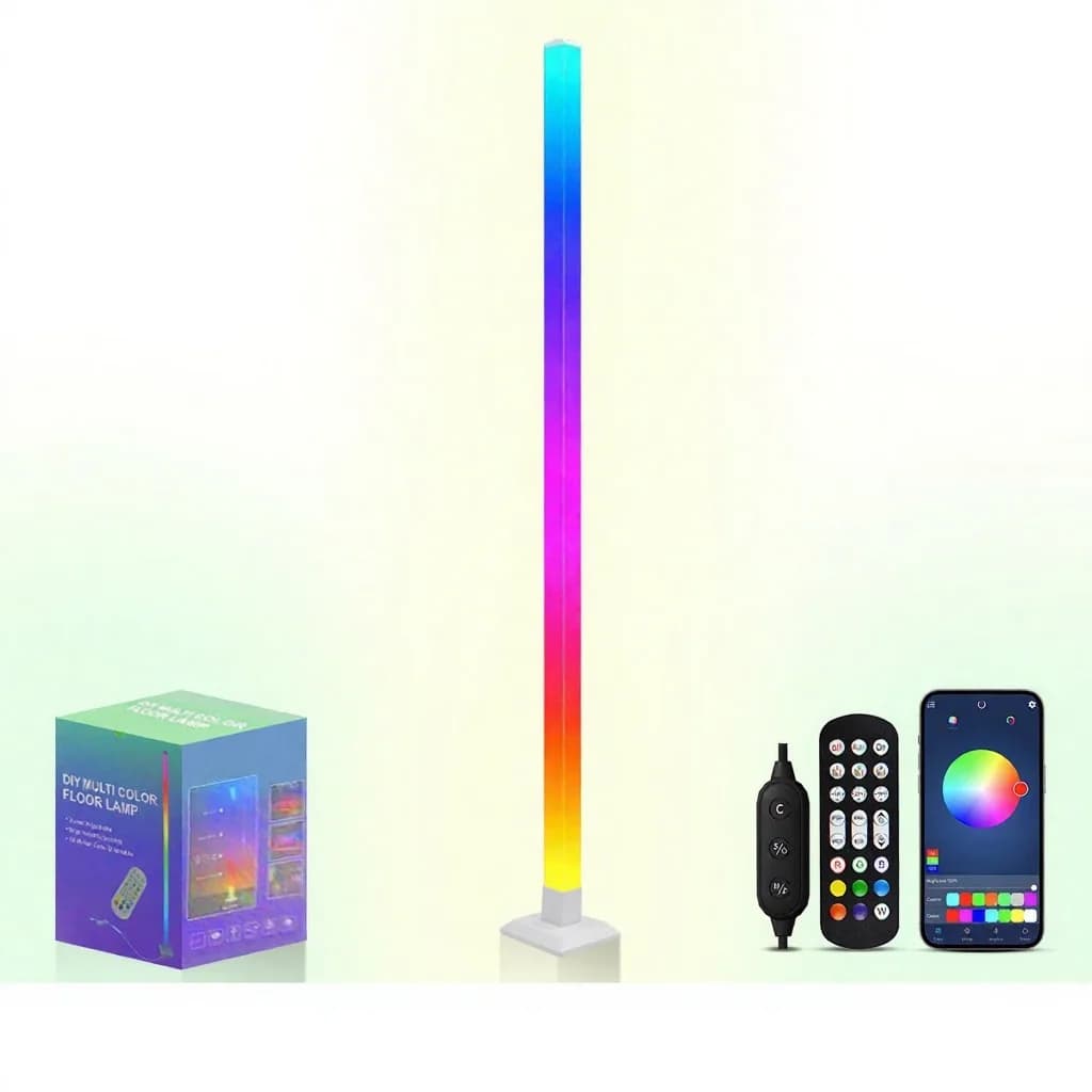 Pametna RGB talna svetilka s sinhronizacijo glasbe in LED lučjo z upravljanjem prek aplikacije