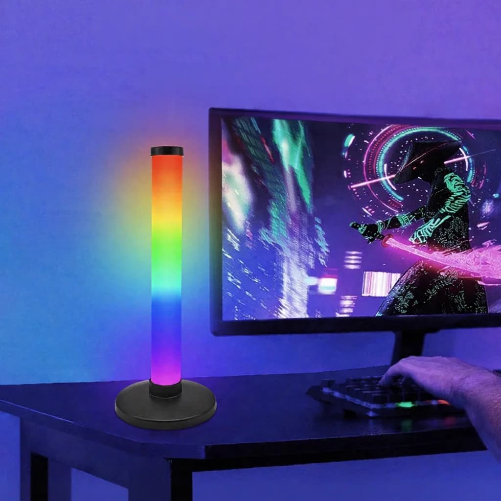 RGB svetloba za ozračje, odzivna na zvok, za namizno gaming postavitev