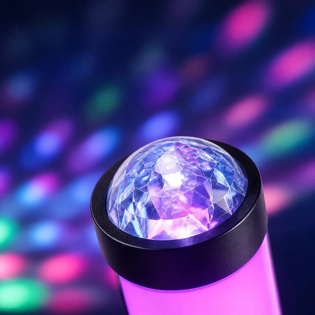 RGB projekcijska ambientna svetilka s sinhronizacijo glasbe in daljincem