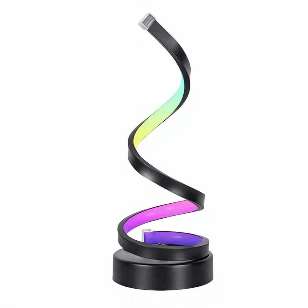 Spiralna RGB svetilka za ozračje z osvetlitvijo, odzivno na zvok, in upravljanjem prek aplikacije