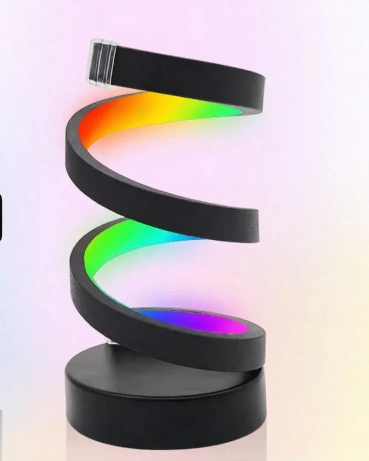 Spiralna RGB svetilka za ozračje z osvetlitvijo, odzivno na zvok, in upravljanjem prek aplikacije
