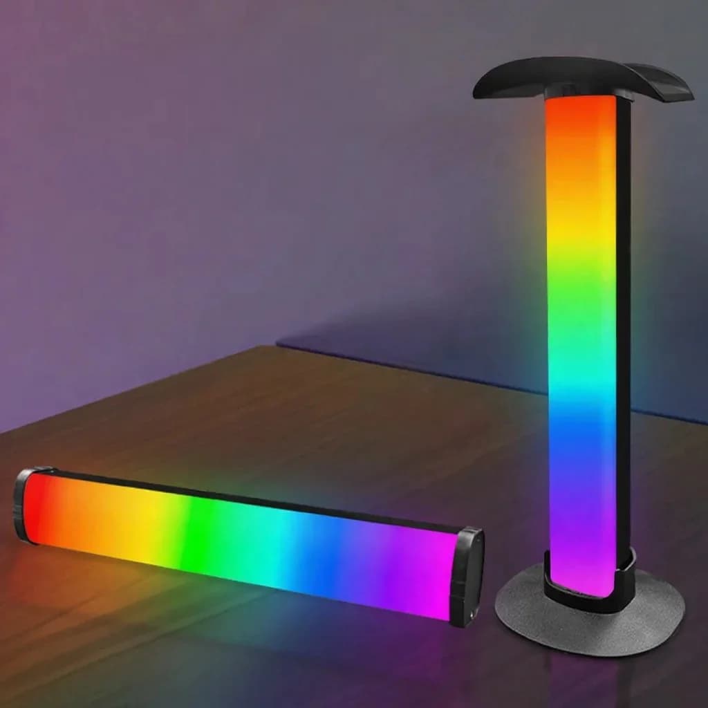 RGB igralna ambientalna svetilka s stojalom za slušalke in sinhronizacijo zvoka