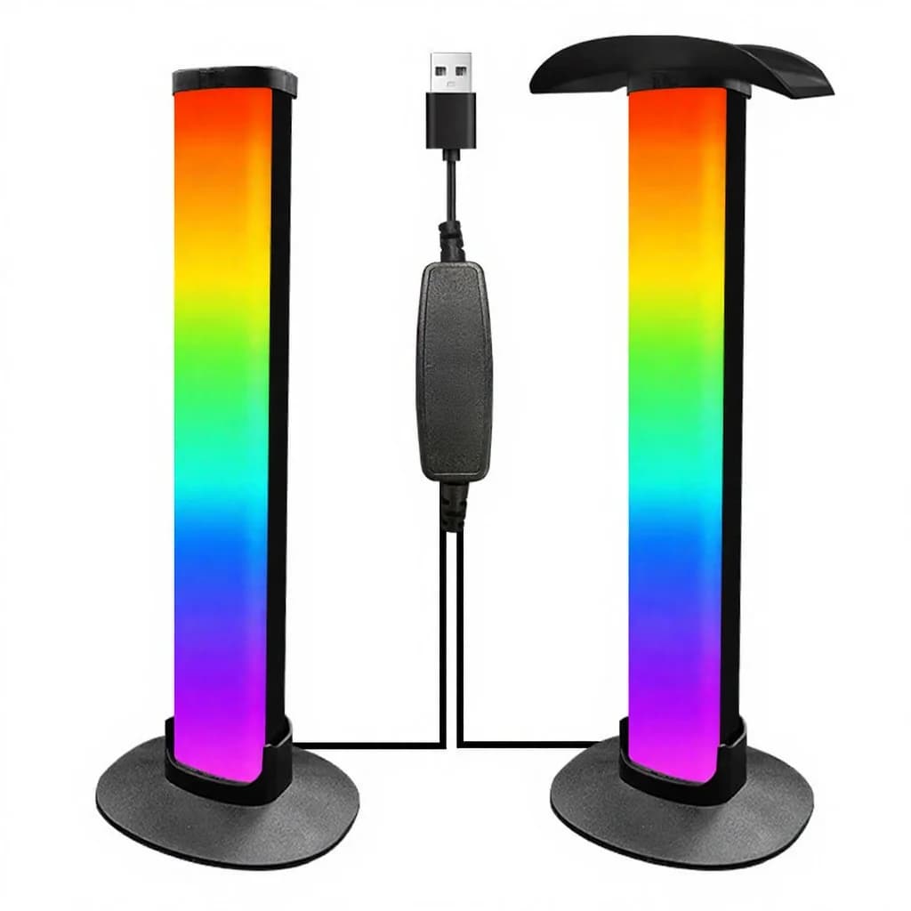 RGB igralna ambientalna svetilka s stojalom za slušalke in sinhronizacijo zvoka