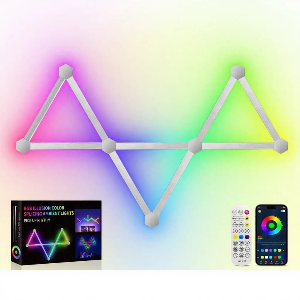 Pametne RGB LED stenske luči za spajanje z upravljanjem prek aplikacije in sinhronizacijo z glasbo