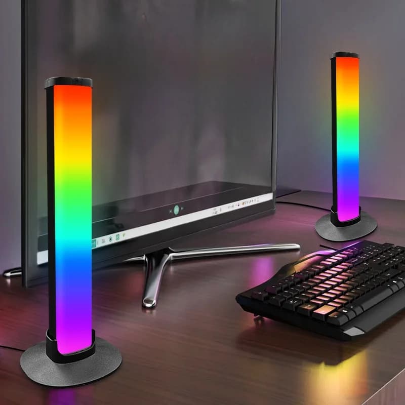 RGB igralna ambientalna svetilka s stojalom za slušalke in sinhronizacijo zvoka