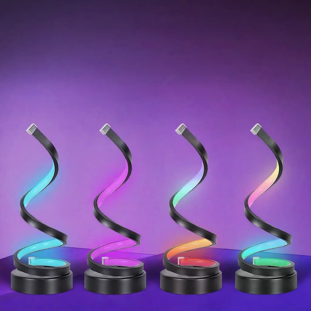 Spiralna RGB svetilka za ozračje z osvetlitvijo, odzivno na zvok, in upravljanjem prek aplikacije