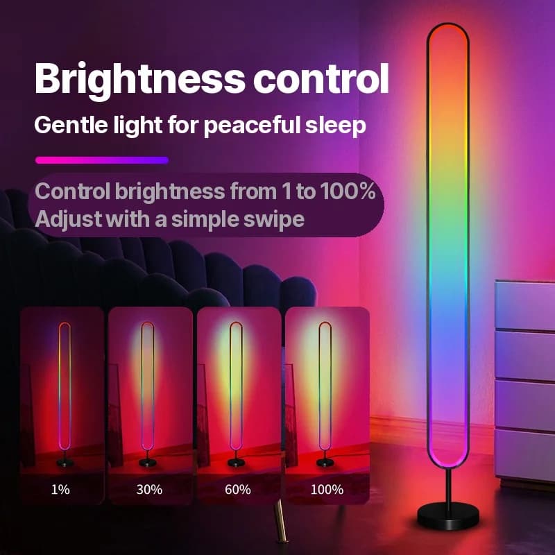 RGB LED ambientna svetilka, aktivirana z zvokom, z upravljanjem prek aplikacije