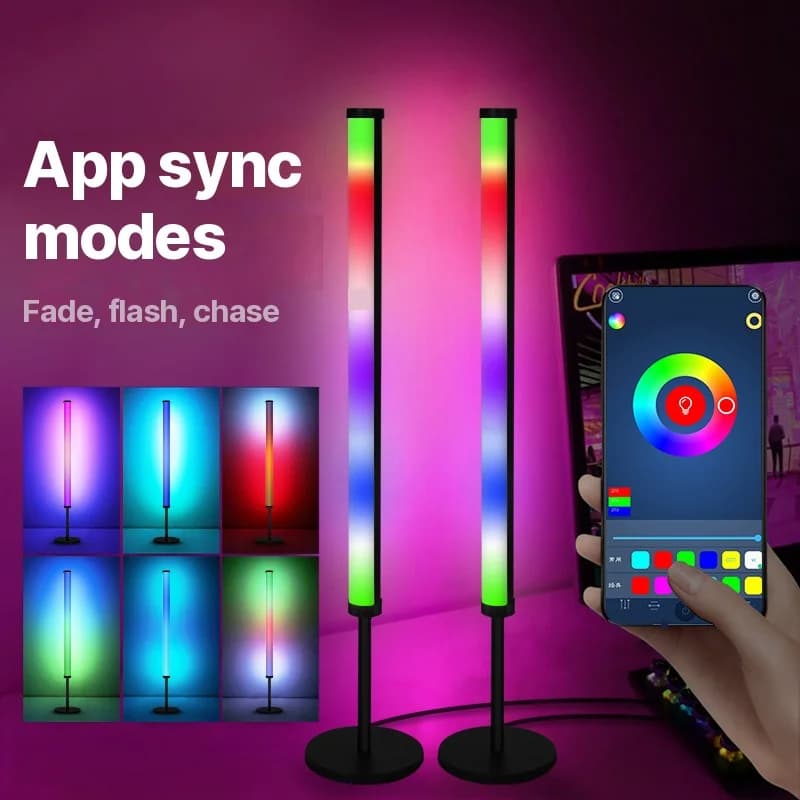 RGB LED namizna atmosferska svetilka s sinhronizacijo glasbe in upravljanjem prek aplikacije