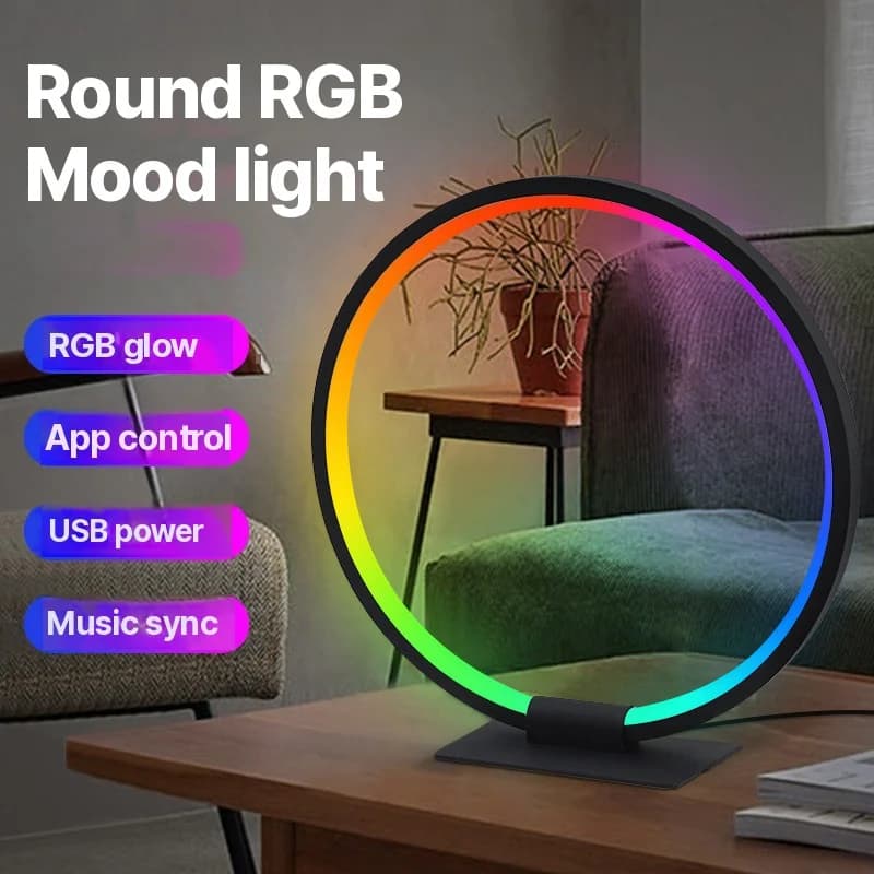 RGB LED ambientalna nočna svetilka s sinhronizacijo z glasbo