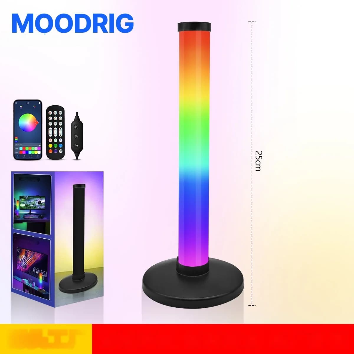 RGB svetloba za ozračje, odzivna na zvok, za namizno gaming postavitev