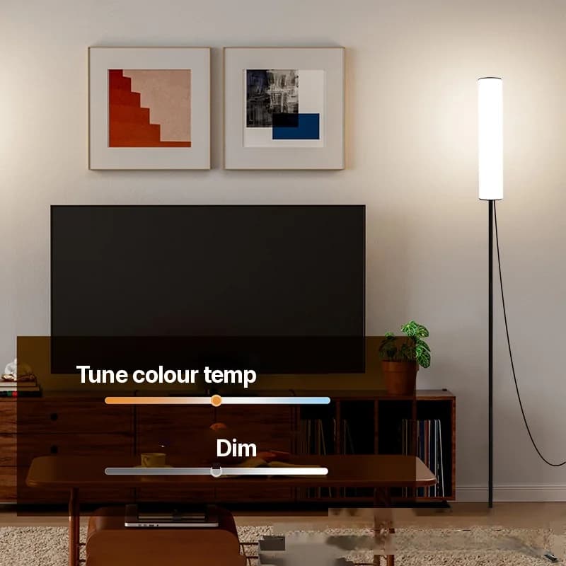 Nastavljiva LED talna svetilka s trinožnim podstavkom in tremi načini barv