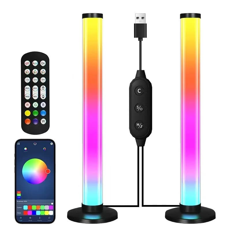 RGB LED namizna svetilka, odzivna na zvok, z upravljanjem prek aplikacije