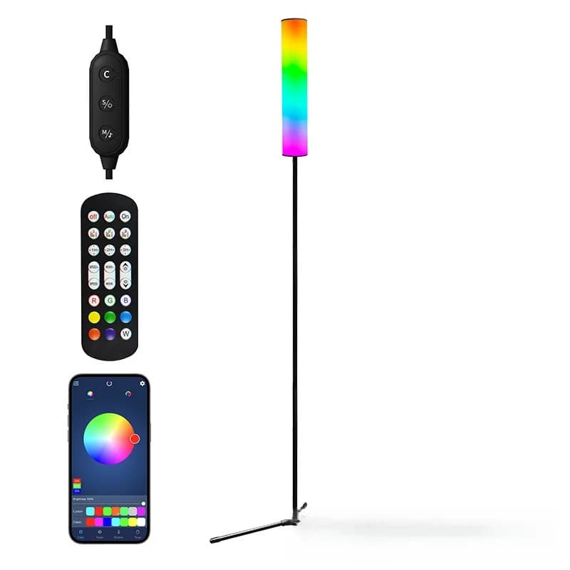 RGB LED talna svetilka na trinožcu z daljincem za spalnico in dnevno sobo
