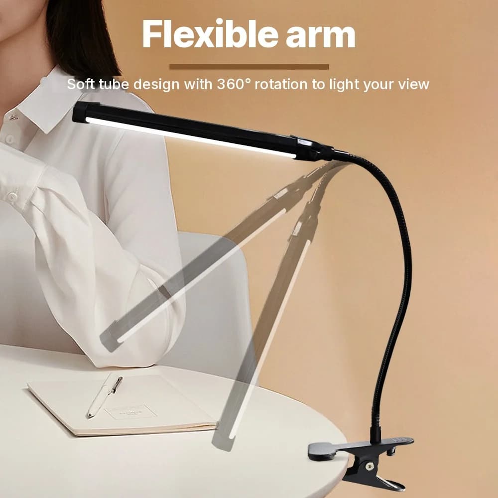 USB LED namizna svetilka s sponko za branje in študij
