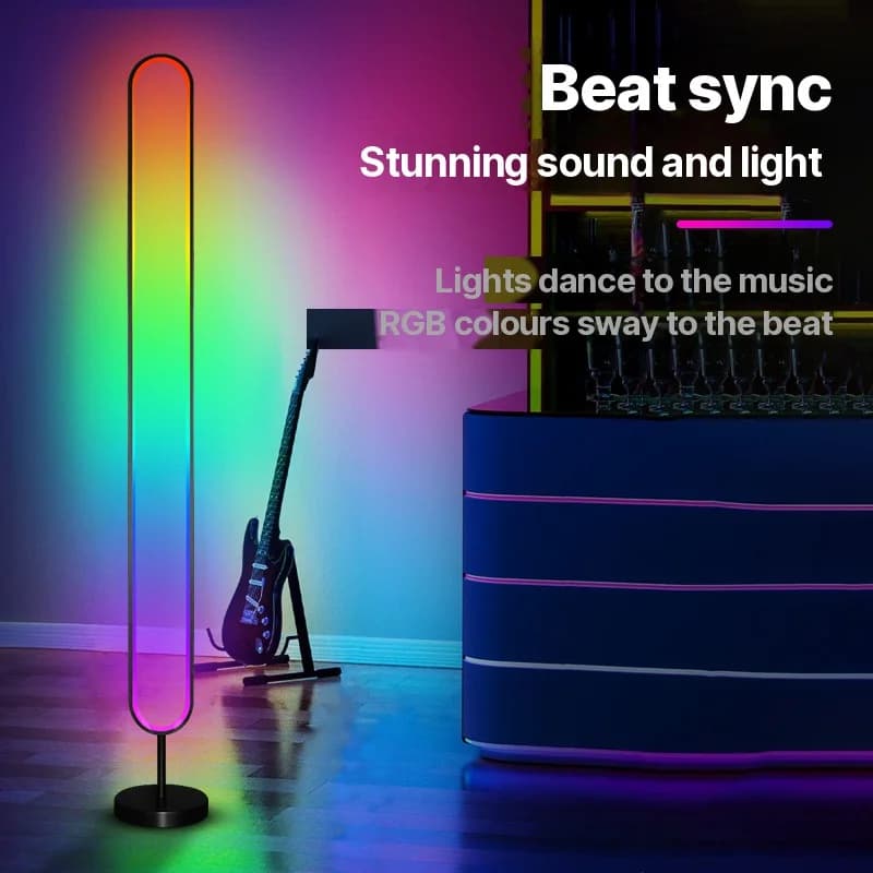 RGB LED ambientna svetilka, aktivirana z zvokom, z upravljanjem prek aplikacije